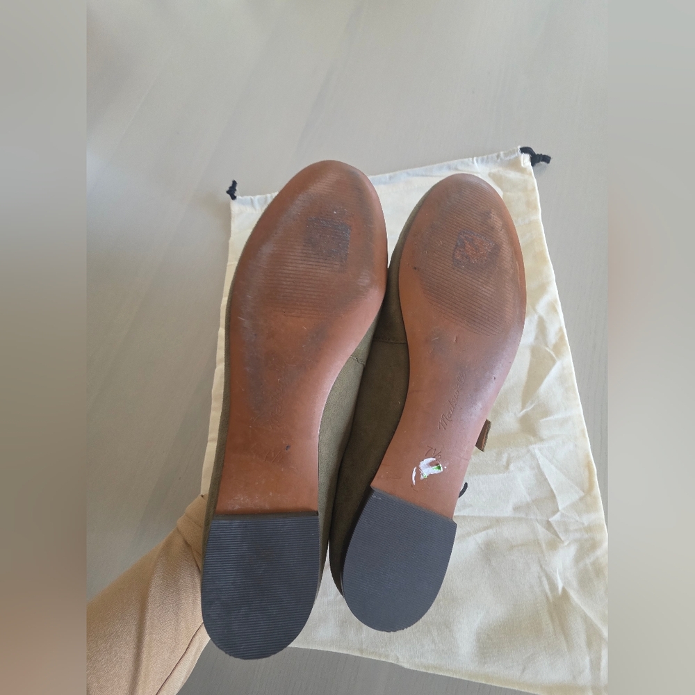 Madewell Women's Aged Olive The Remy Mary Jane Flats Sz 7.5 Stitch Fix Fall - Picture 8 of 9